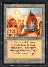 ***City of Brass (Moisture Damage)*** MTG Arabian Nights Magic Kid Icarus
