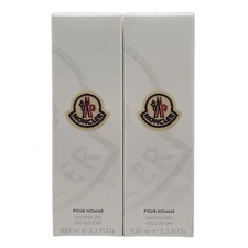 2 Pack Moncler Pour Homme Shower Gel 3.3 oz / 100ml