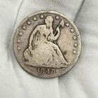 1848-O 50c Seated Liberty Half 1/2 Dollar 90% Silver New Orleans US Coin