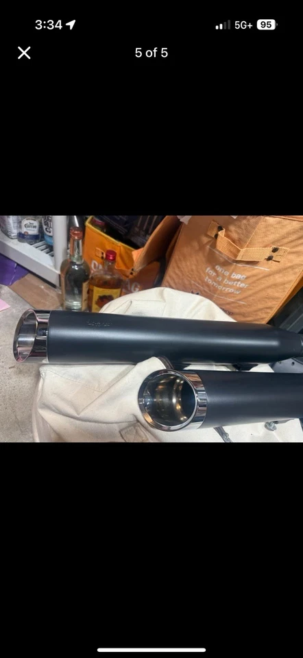 Harley Davidson  Sportster Cobra Slip On’s - Image 3 of 4