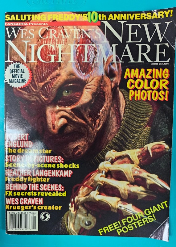WES CRAVEN'S NEW NIGHTMARE Official Movie Magazine 1994 / Very Good Condition