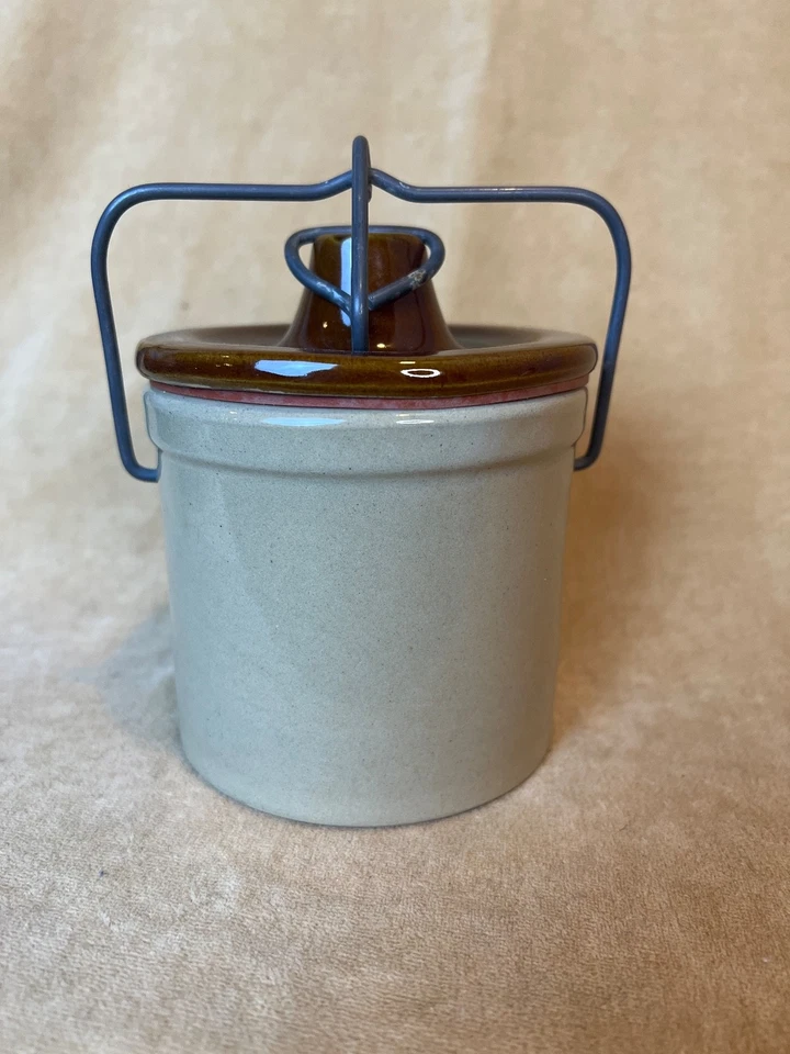 Tarro de vasija de iniciación de masa madre de gres cierre de fianza de alambre de gres ¡EXCELENTE! Foto 4 de 4