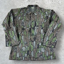 Vintage NOS Trebark NWTF Turkey Camo Chamois Shirt Men’s Small Button Up BDU