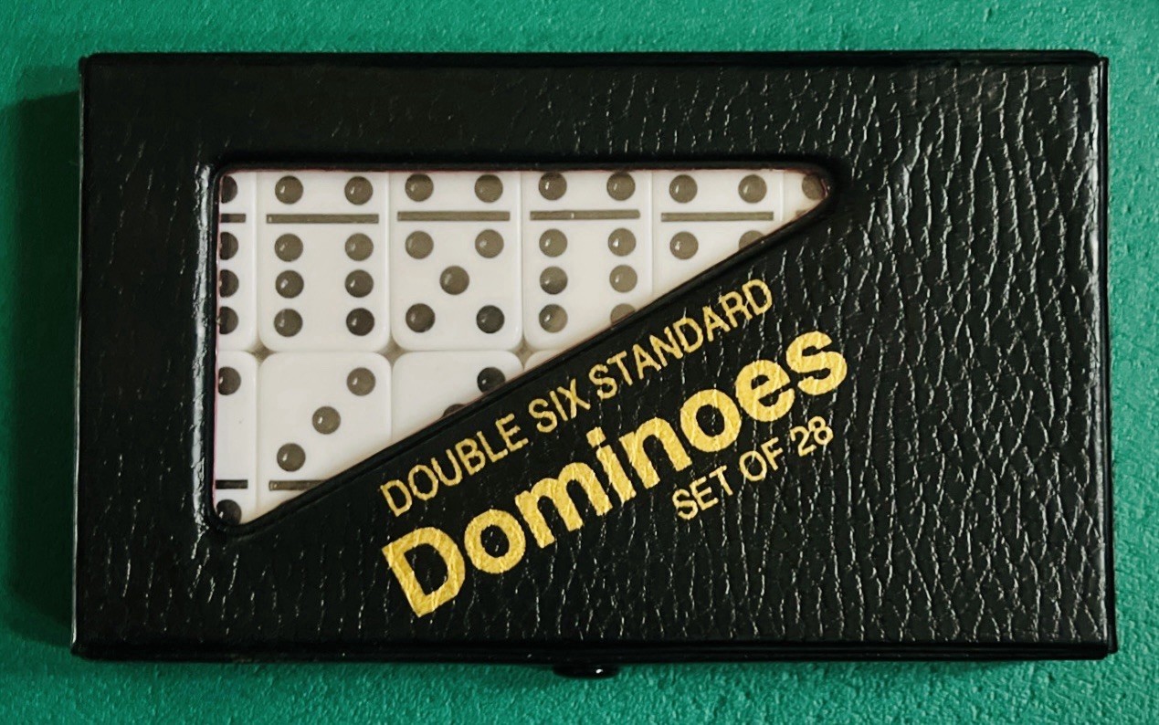Vtg Double Six Standard Dominoes Set of 28 with Case CHH Games, New Sealed