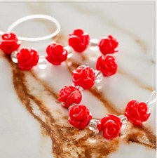 Red Quartzite Rose Beads 8mm by Bead Landing