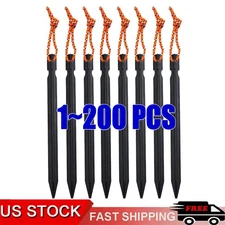 1~200 Pack Tent Stakes Heavy Duty, Aluminum Tent Stakes Pegs, Metal Tent Spikes