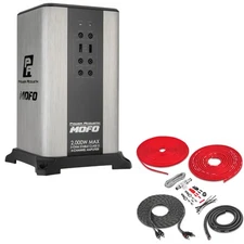 Power Acoustik MOFO4-2KD 300W RMS 4-Channel Car Amplifier w/ Amp Kit