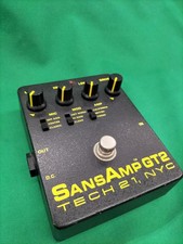 TECH21 SansAmp GT2 Tube Amp Emulator Pedal 3 Voicing Switches DI Speaker Sim