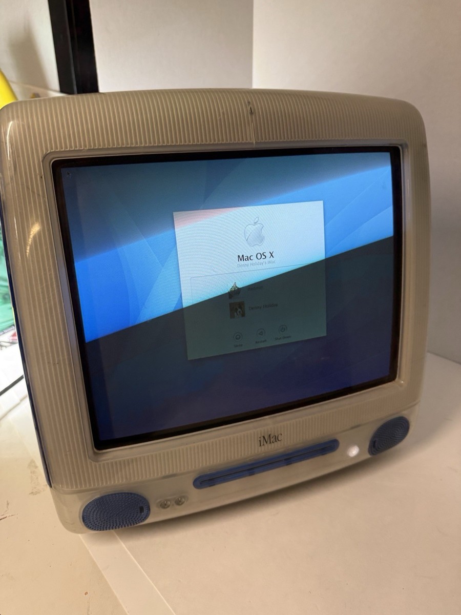 Apple iMac G3 M5521 Indigo Blue iOS 9 Monitor Only, No Power Cord