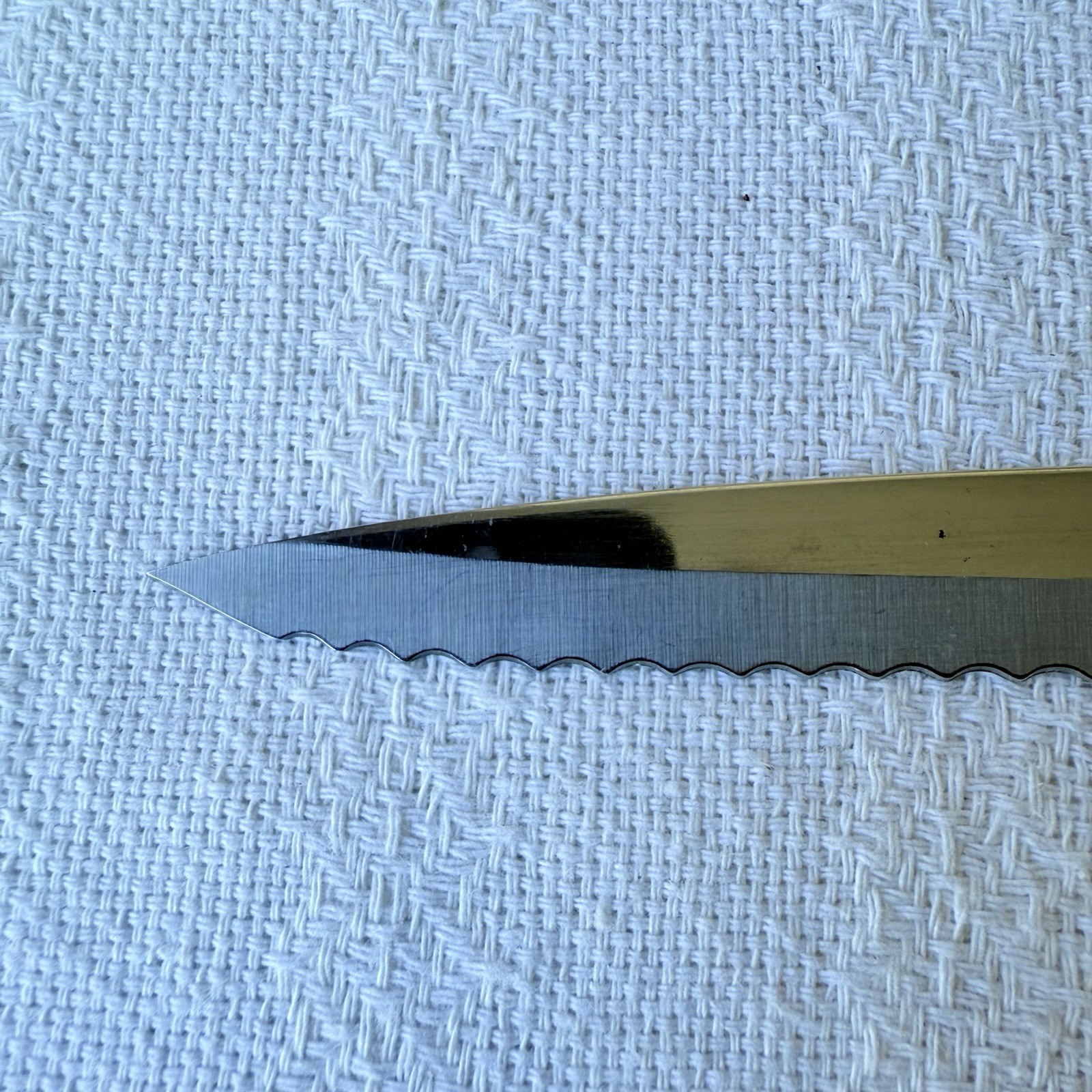 Vintage AVANTIX Stainless Steel Serrated Slicing Knife Wood Handle Japan 15”