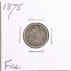 1875 10C Seated Liberty Dime in Fine Condition #5461