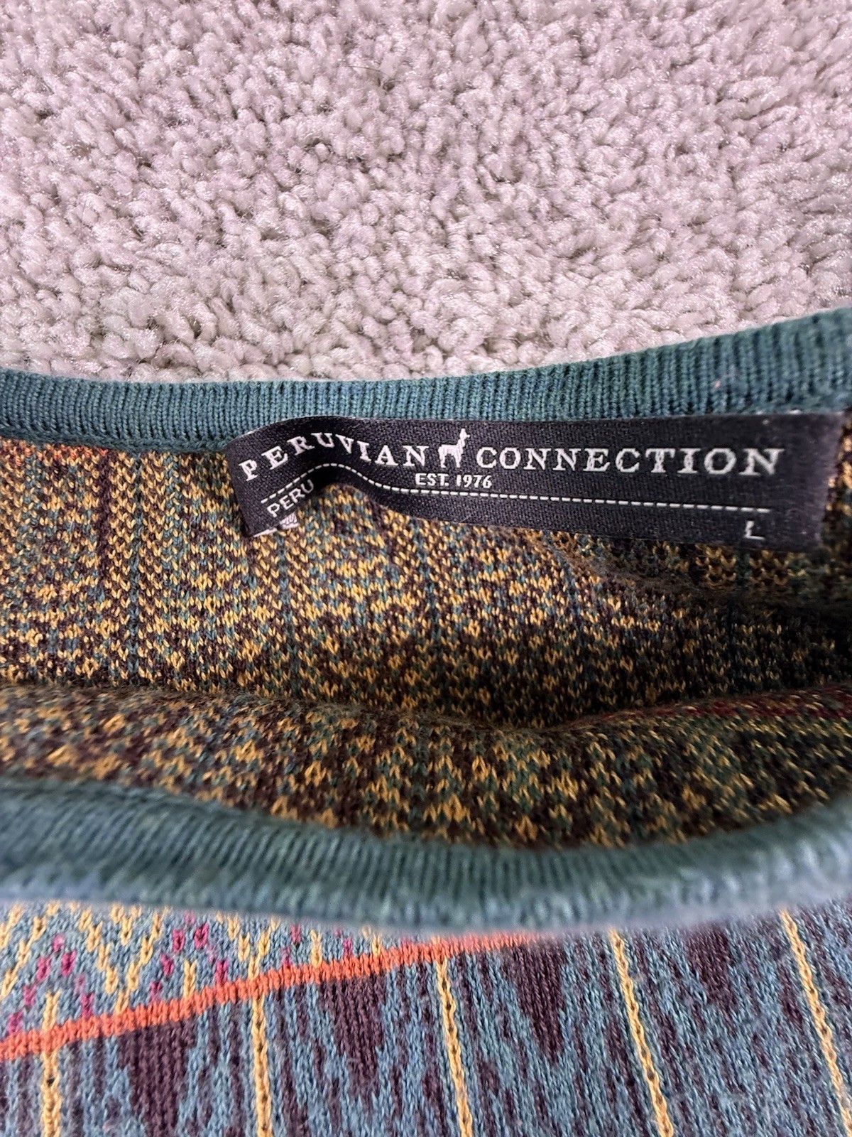 Peruvian Connection Sweater Size Large multicolor… - image 2