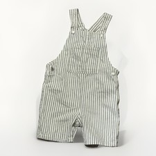 ZARA Kids Pinstripe Cotton Shortalls  Size 4-5Y  Toddler Unisex Summer Outfit