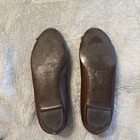 J Crew Loafers Flats Shoes Womens Size 7.5 Brown Leather Made Italy Bow Peep Toe — photo 4
