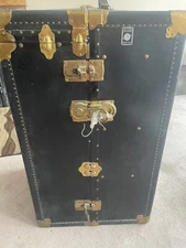 Antique Overland Wardrobe Steamer Trunk