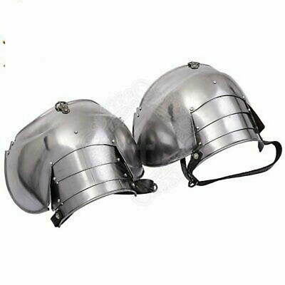 Paar Metall Pauldrons Mittelalterlich Schulter Knight Larp Tragbare Armor