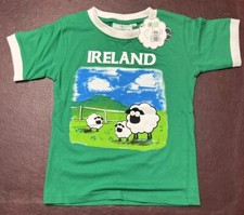 Lansdowne Ireland Sheep Shirt Green Short Sleeve Youth S 5/6 With Tags