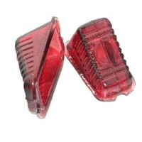 Paar Lucas Typ L471 Hinterer Bremslicht Rotes Glaslinse Morris Minor Oxford Ecs