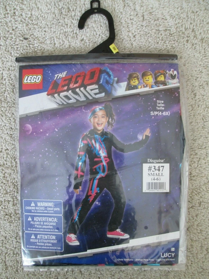 NIÑA LEGO PELÍCULA 2 LUCY MONO TRAJE HALLOWEEN DISFRAZ NIÑO TALLA PEQUEÑA 4-6X Foto 2 de 4