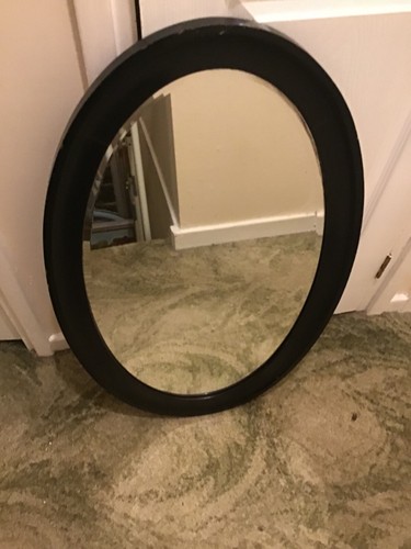 a vintage mahogany framed and laqured finish front inner and outer edge mirrior