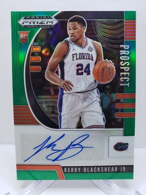 2021 Prizm Draft Picks Kerry Blackshear Jr Green Prospect Auto #PA-KB Florida