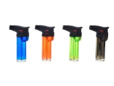 4x Sturmfeuerzeug Flambierer Bunsenbrenner Feuerzeug Jet Flamme Transparent