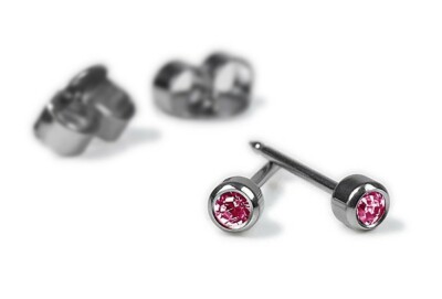 STUDEX Erstohrstecker Rund Rosa Ø 2,8mm Edelstahl 100% Steril