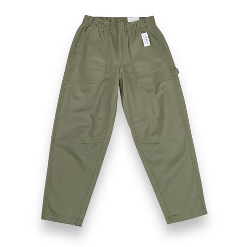Old Navy Pants Women Small Olive Green Elastic Waist Pull On Twill NWT