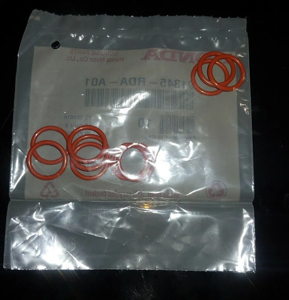 OEM HONDA ACURA BOMBA DE DIRECCIÓN ASISTIDA ENTRADA Y SALIDA JUNTAS TÓRICAS NUEVO KIT DE 2 PIEZAS Foto 4 de 4