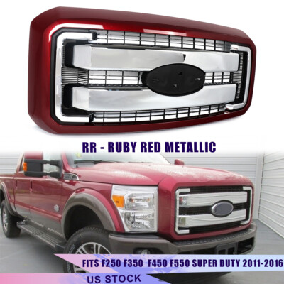 Ruby Red Metallic  Frame Grill Assembly For 2011-2016 F250/F350/F450 Super Duty
