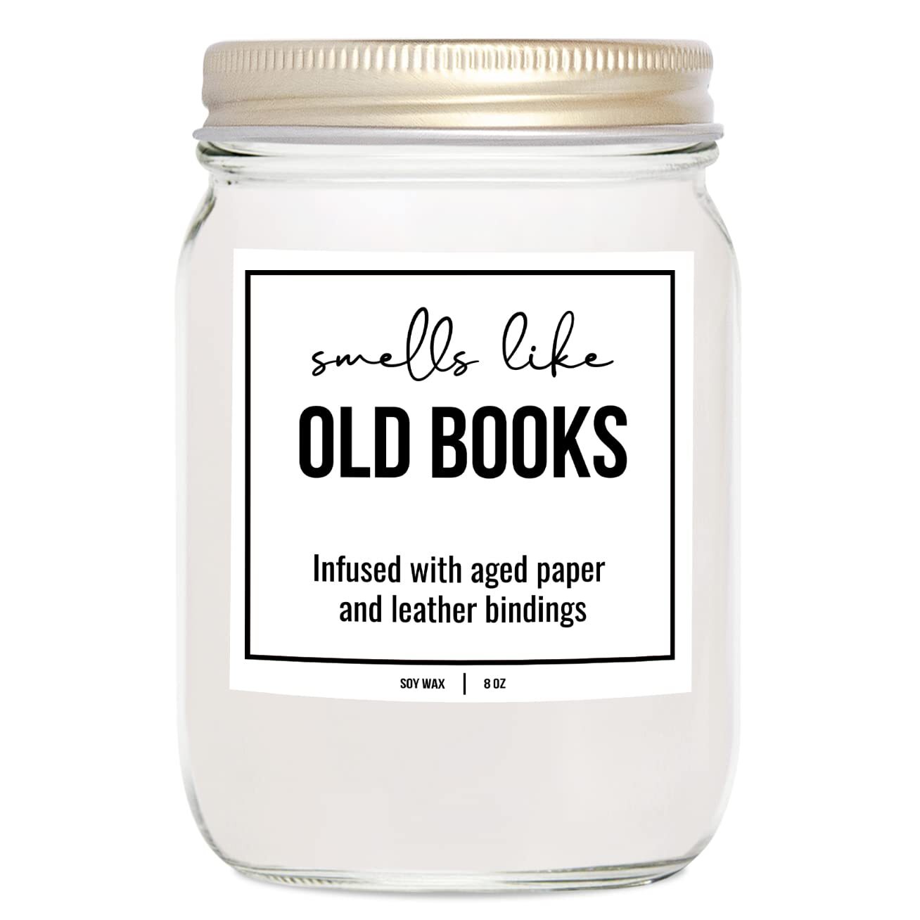 Book Lovers Candle - White Soy Candles for Home Scented Book Lovers Gifts for...