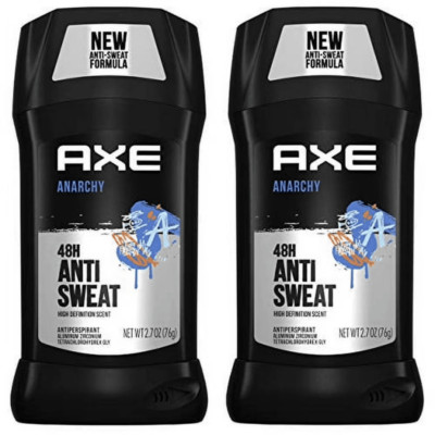 Axe Anarchy 48-Hour Anti Sweat Antiperspirant Deodorant for Men,2.7 oz Pack Of 2