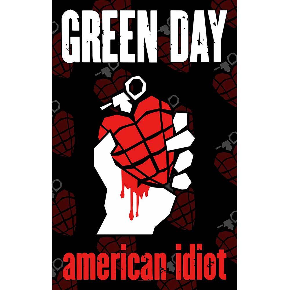 GREEN DAY - AMERICAN IDIOT - FABRIC POSTER FLAG - 27x42 MUSIC
