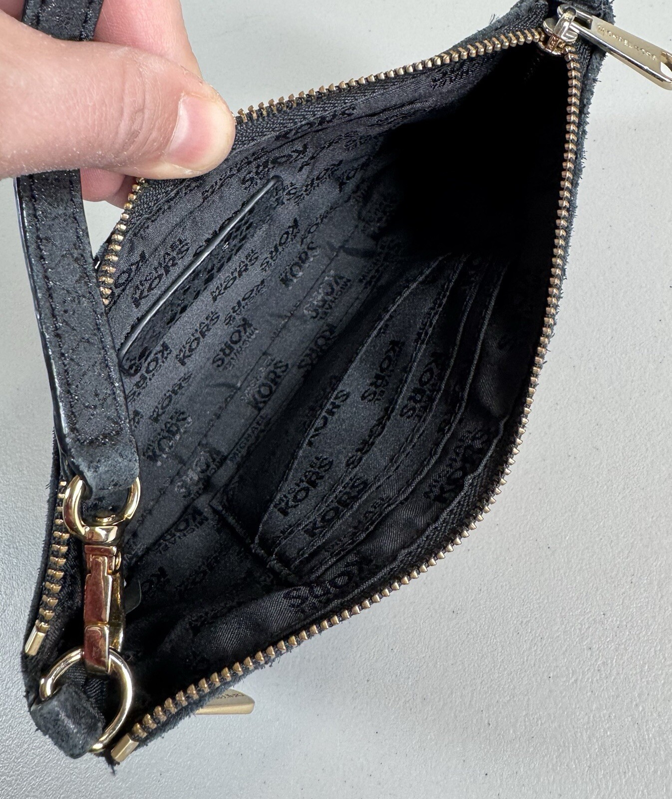 Michael Kors Black Leather Python Clutch Bag with… - image 5