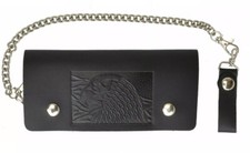 Genuine Leather Motorcycle Trucker Biker Chain Wallet inside Zipper B 29