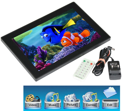 12'' 30cm BILDERRAHMEN EM-PF12WS MEDIAPLAYER VIDEOPLAYER MP4 MP3 PLAYER 12V POWER