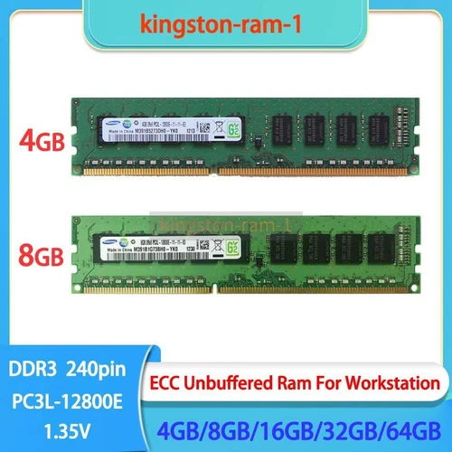 Samsung 4G 8GB ECC Unbuffered UDIMM PC3L-12800E DDR3-1600 1.35V Ram for DELL lot