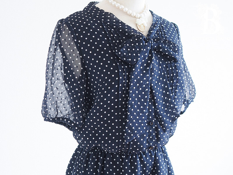 【新品未使用】ANDRESD flocky dot ONE PIECE flocky dot one piece | ANDRESD