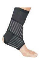 Pro Care Ankle Support Double Strap LARGE Left/Right Foot 79-81377 Black NEW