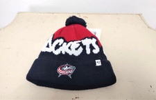 NWT '47 Brand Columbus Blue Jackets Pom Knit Beanie Hat Cap Youth Kids Size
