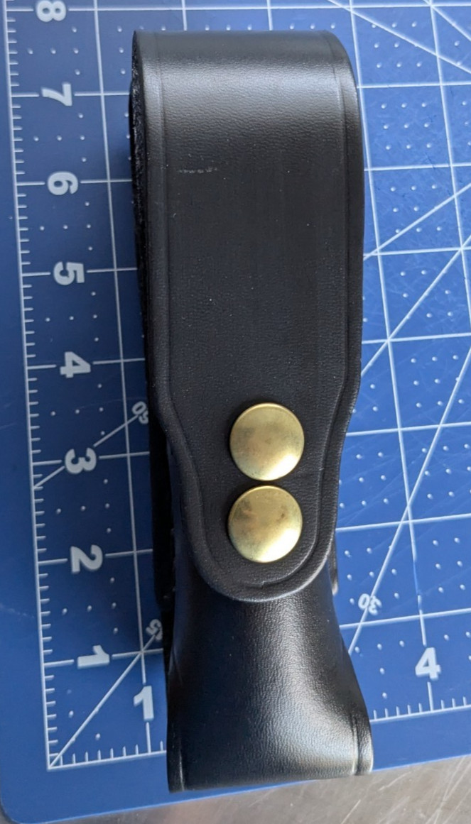 NEW Jay-Pee 31SF MACE CASE LARGE CANISTER PLAIN BLACK BRASS SNAP