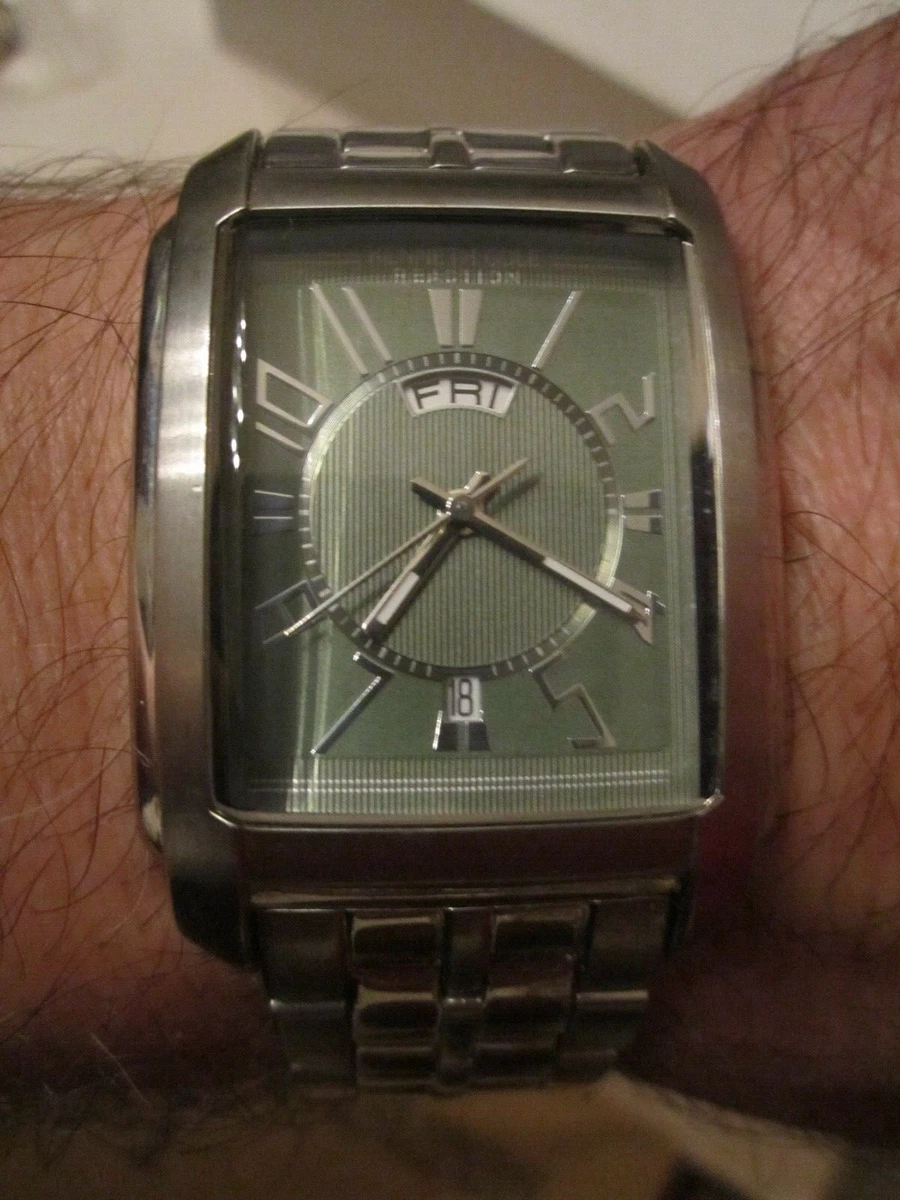 KENNETH COLE REACTION TANK WATCH LARGE WATCH QUARTZ DAY DATE BBA 37