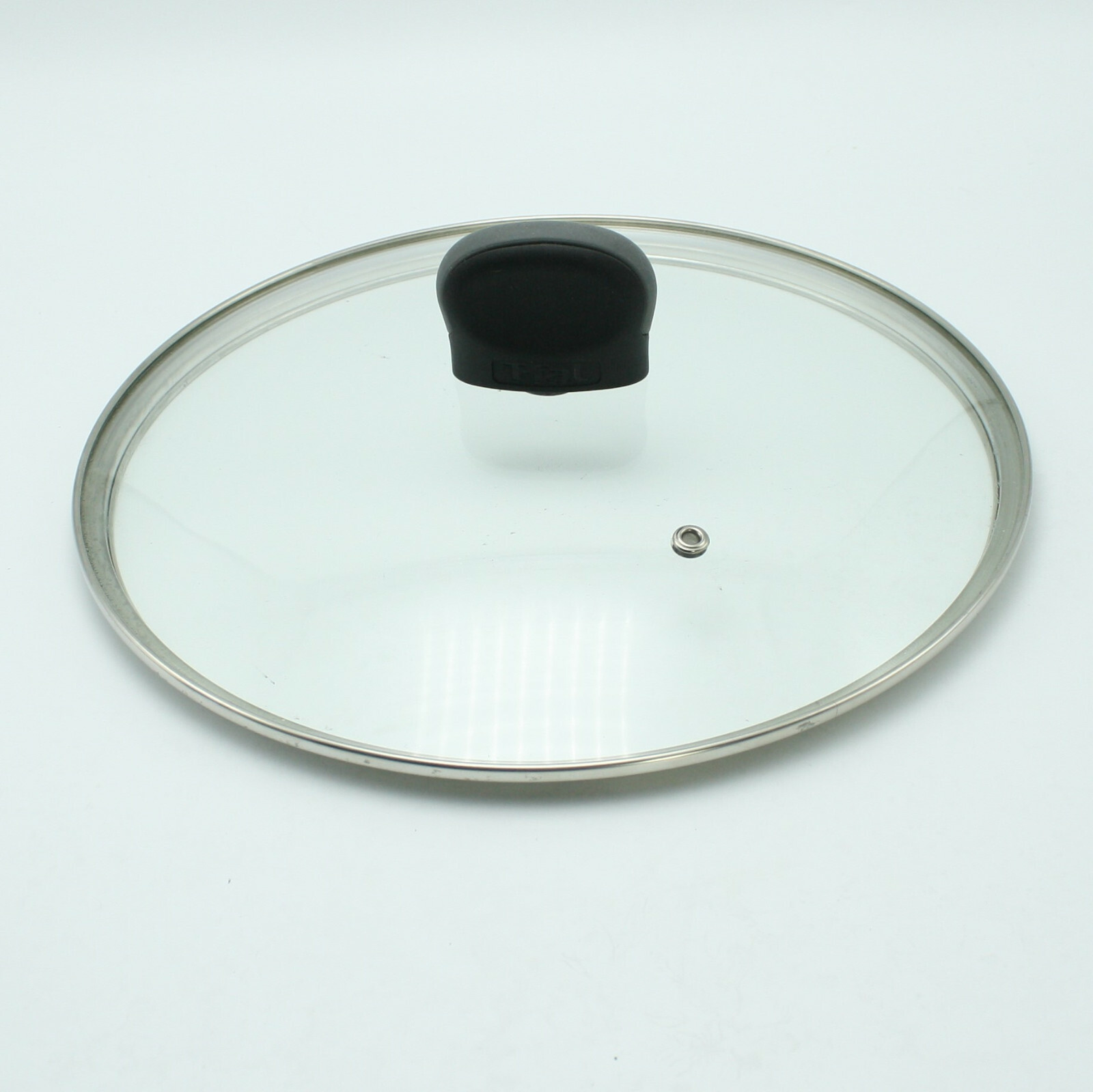 TFAL Replacement Glass Lid w/ Steam Vent Black Handle 10" Inner 103/4