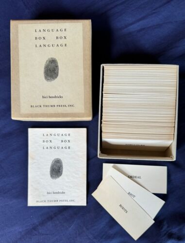 Bici Hendricks (Forbes, Nye Ffarrabas)Language Box, The Black Thumb Press Fluxus - Picture 2 of 4