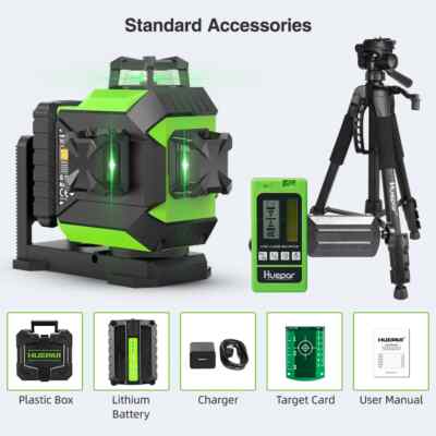 Green 3D Laser Level Self-Leveling Cross Line Adjust Bright Alignment Laser Tool