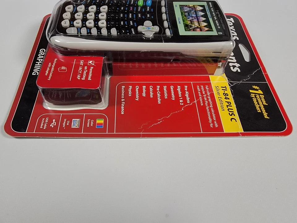 NEW Texas Instruments TI-84 Plus C Silver Edition Graphing Calculator -Black - Image 3 of 4