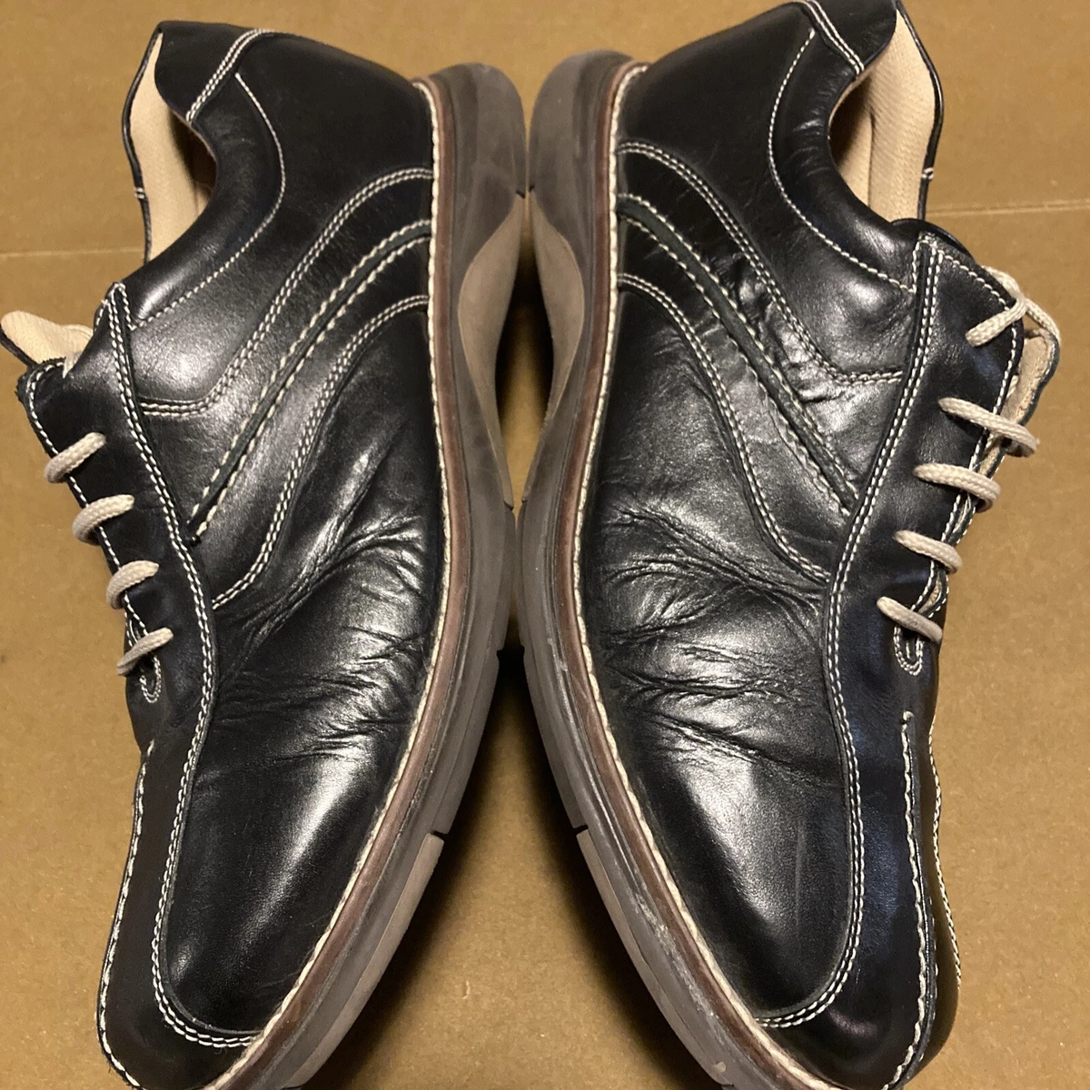 Beautiful GBX Elite Black Oxford Split Toe Leather Shoes EU46 US13 Made In Italy