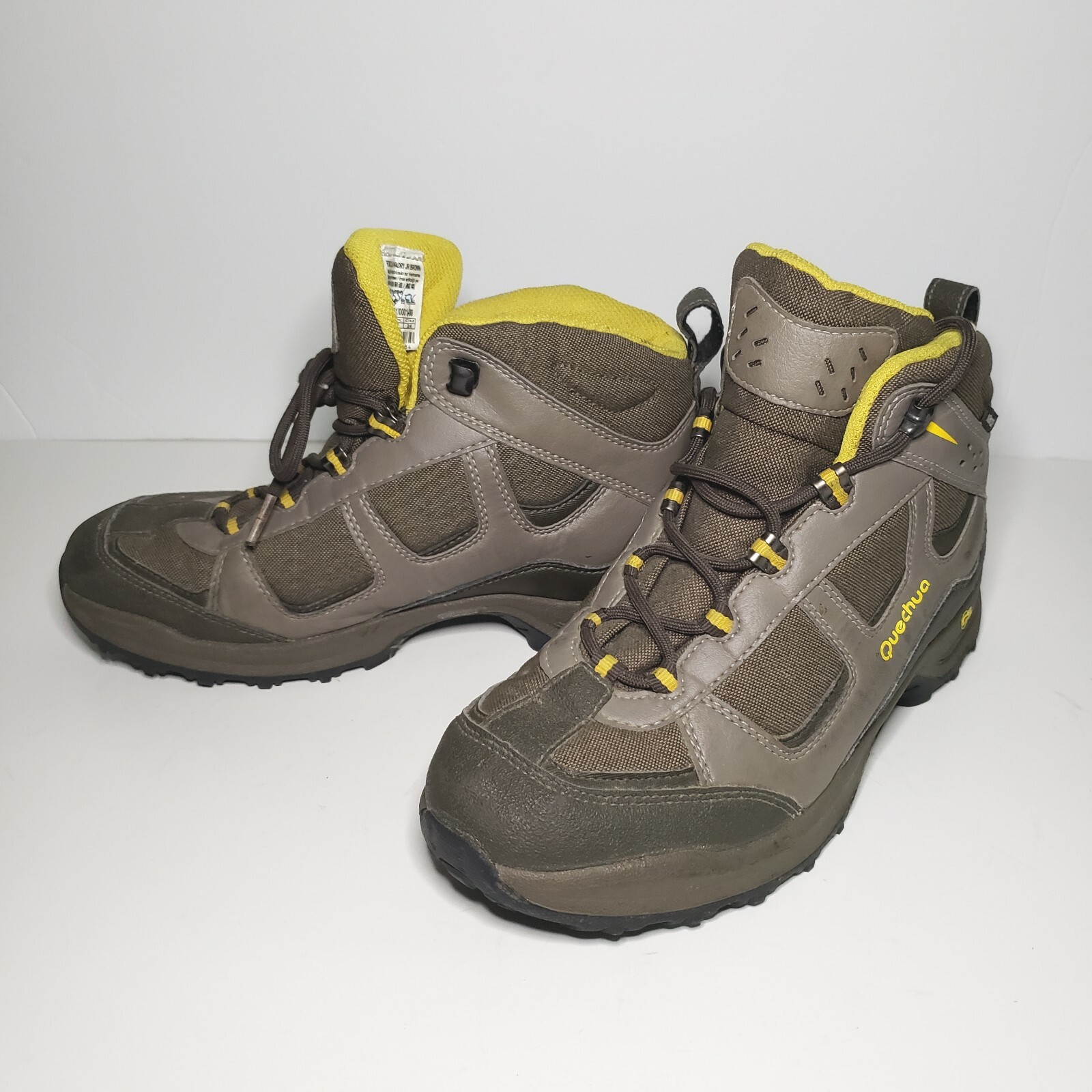 QUECHUA 100 NOVADRY Waterproof Junior Hiking Brown Size 5.5 | eBay