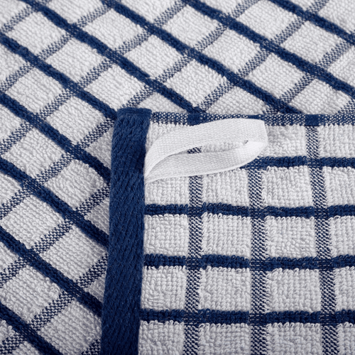 Premium Dish Towels for Kitchen with Hanging Loop 8 Pack Heavy Duty 16x26in Blue - Picture 3 of 9