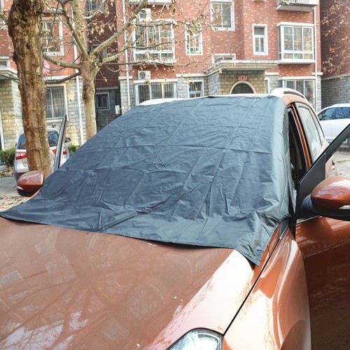 Car Black Snow Protect Cover Magnet Windshield Ice Sun Frost Protector Tarp Flap - Picture 7 of 8